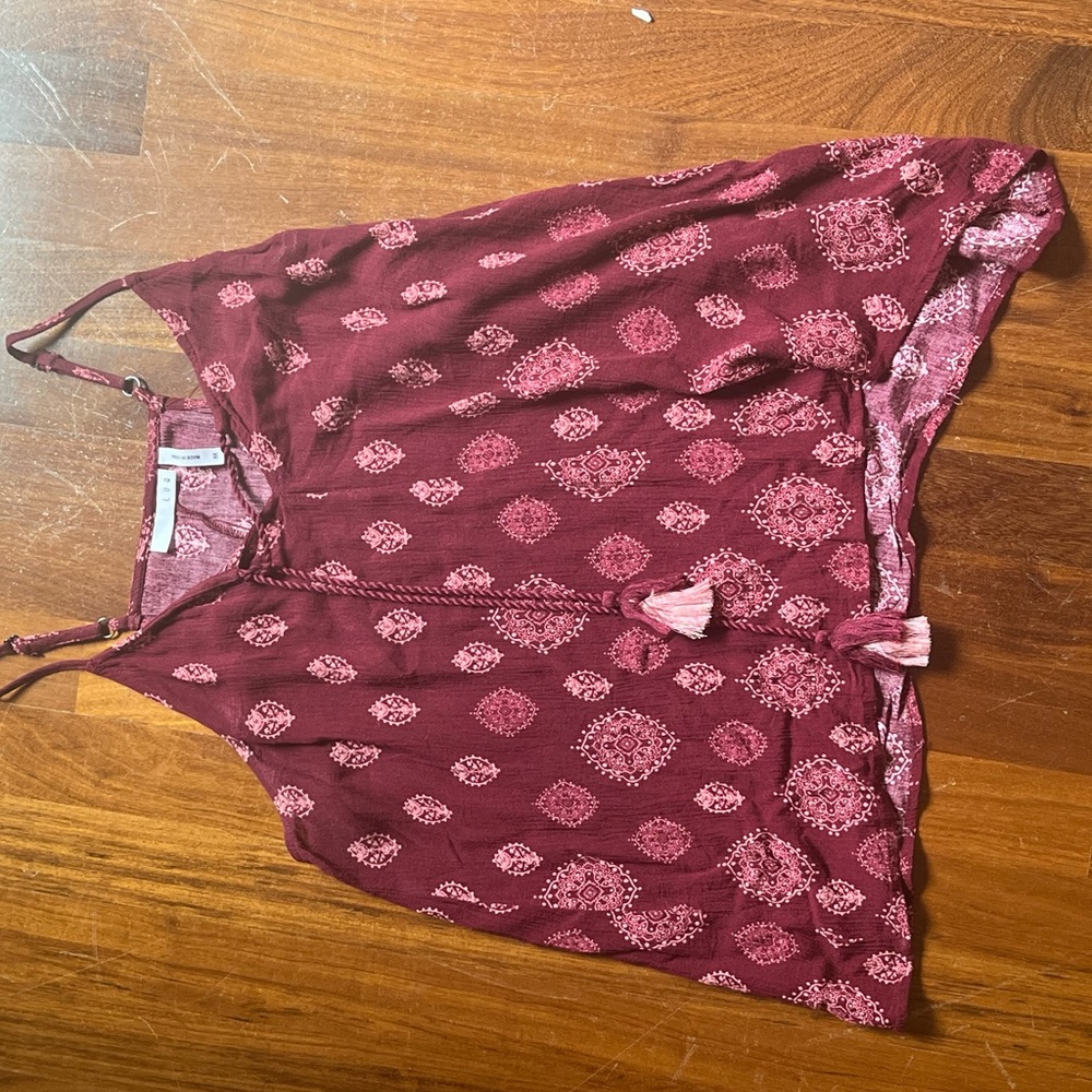 purple tank top with flower design
